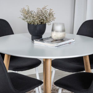 Plaza, Polar – Ensemble repas rond – Blanc