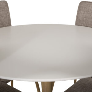 Plaza, Windu – Ensemble repas rond – Blanc