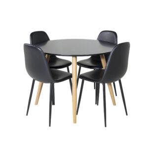 Plaza, Polar – Ensemble repas rond – Noir