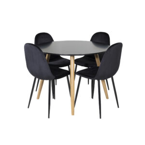 Plaza, Polar – Ensemble repas rond – Noir
