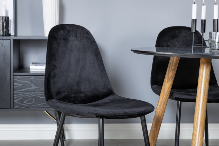 Plaza, Polar – Ensemble repas rond – Noir