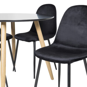 Plaza, Polar – Ensemble repas rond – Noir