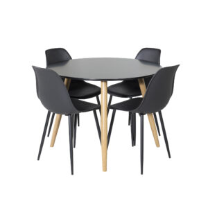 Plaza, Polar – Ensemble repas rond – Noir