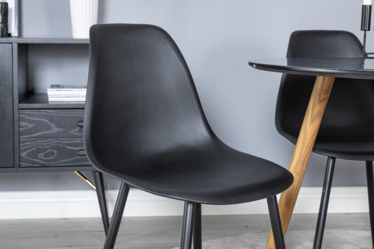 Plaza, Polar – Ensemble repas rond – Noir