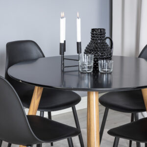 Plaza, Polar – Ensemble repas rond – Noir
