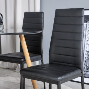 Plaza, Slim – Ensemble repas rond – Noir