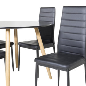 Plaza, Slim – Ensemble repas rond – Noir
