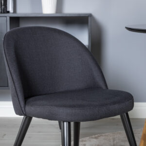 Plaza, Velvet – Ensemble repas rond – Noir