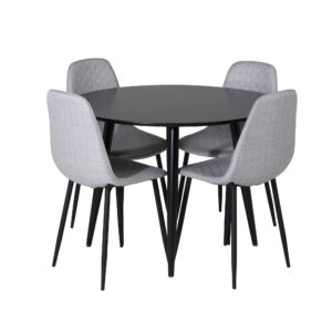 Plaza, Polar – Ensemble repas rond – Noir
