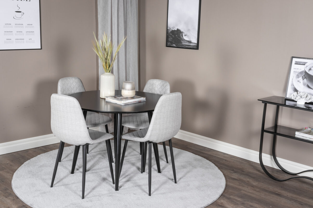 Plaza, Polar – Ensemble repas rond – Noir