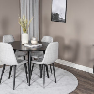Plaza, Polar – Ensemble repas rond – Noir