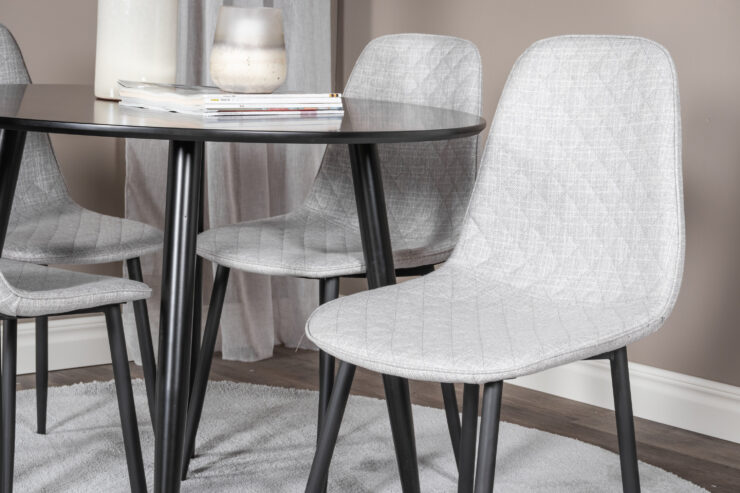 Plaza, Polar – Ensemble repas rond – Noir