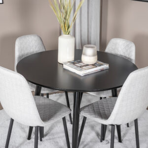 Plaza, Polar – Ensemble repas rond – Noir