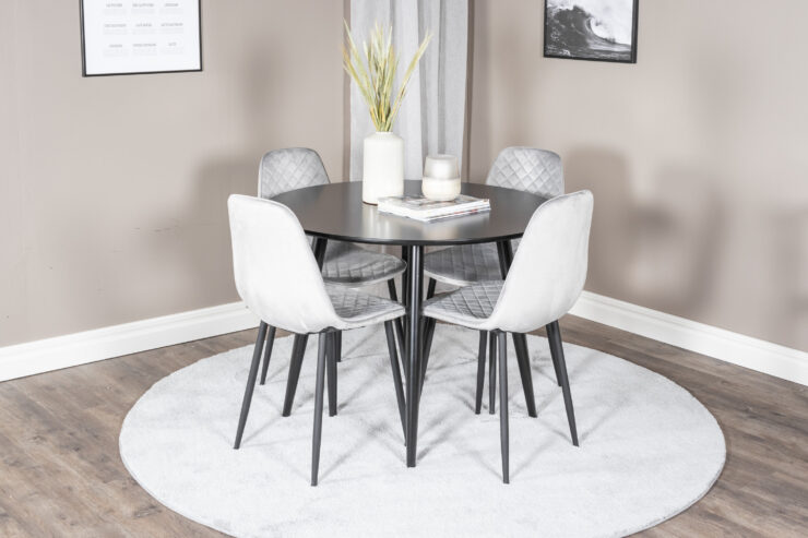 Plaza, Polar – Ensemble repas rond – Noir