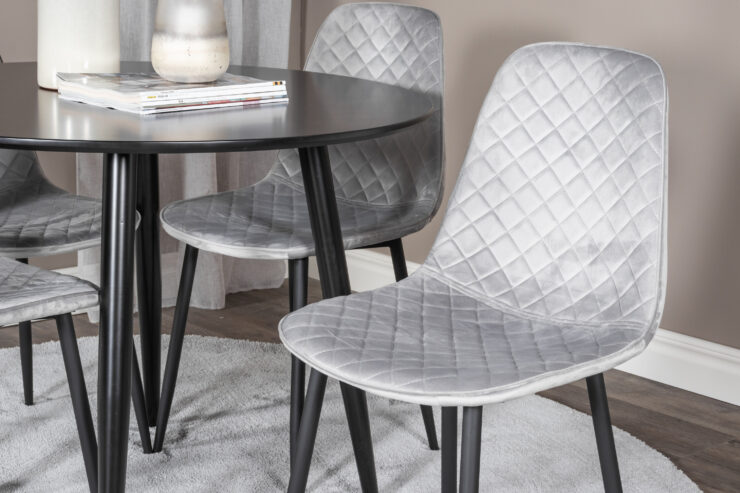 Plaza, Polar – Ensemble repas rond – Noir