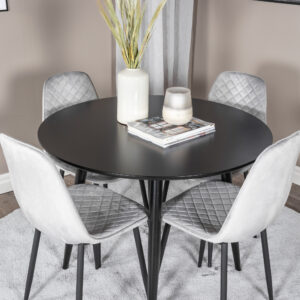 Plaza, Polar – Ensemble repas rond – Noir