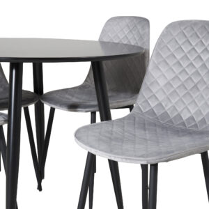 Plaza, Polar – Ensemble repas rond – Noir