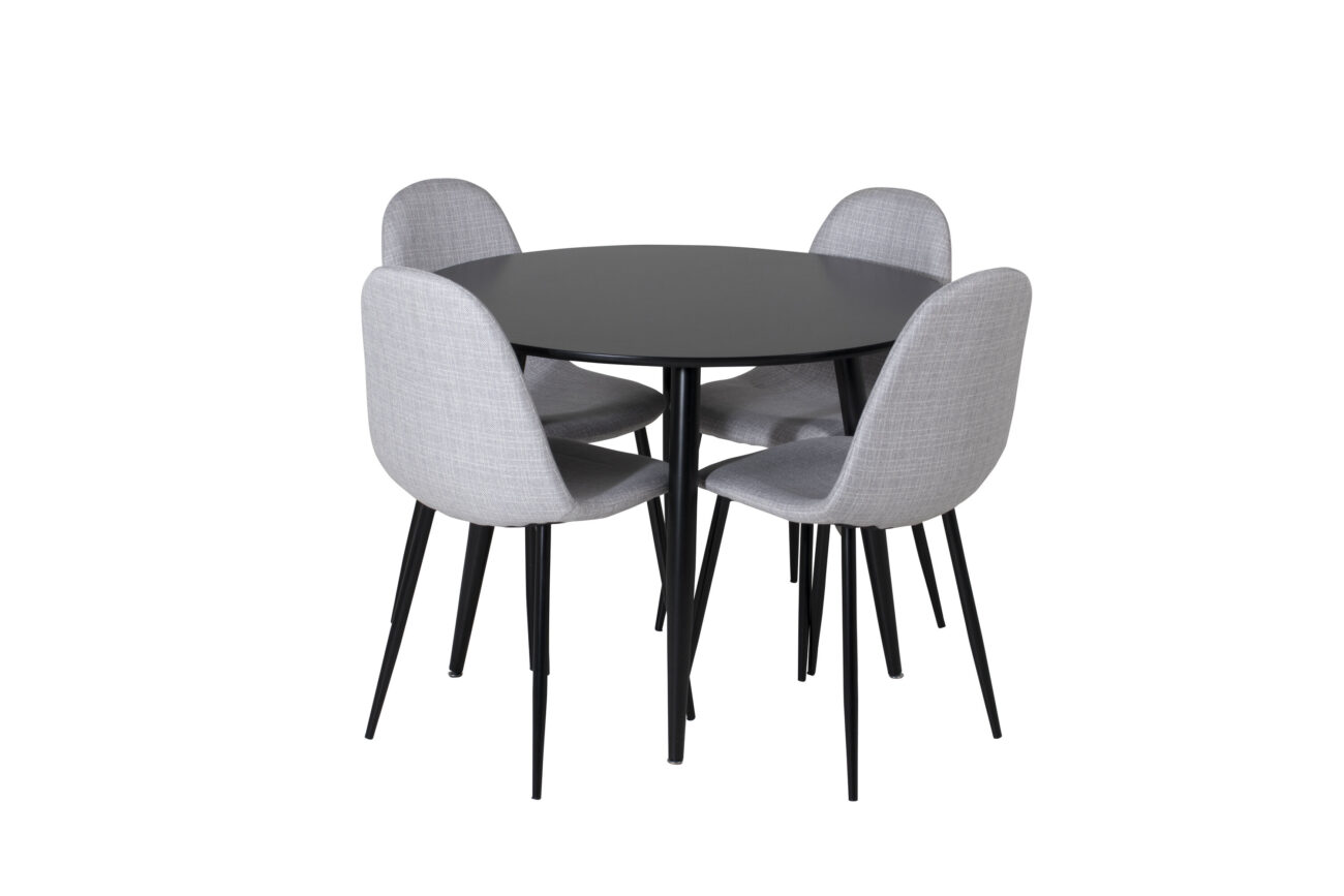 Plaza, Polar – Ensemble repas rond – Noir