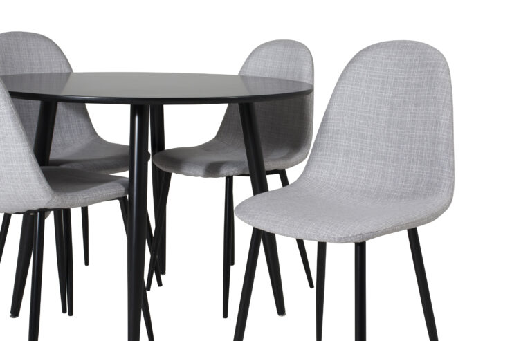 Plaza, Polar – Ensemble repas rond – Noir