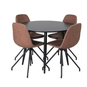 Plaza, Polar – Ensemble repas rond – Noir