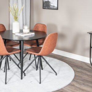 Plaza, Polar – Ensemble repas rond – Noir