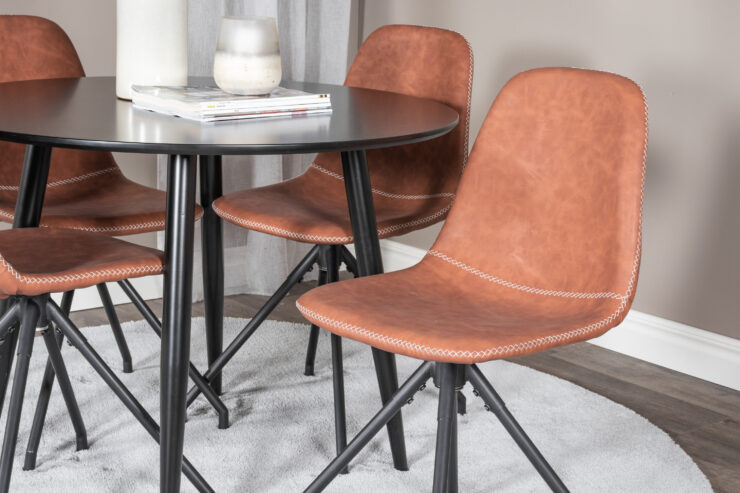 Plaza, Polar – Ensemble repas rond – Noir