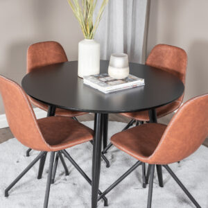 Plaza, Polar – Ensemble repas rond – Noir