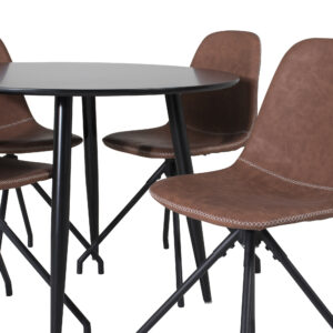 Plaza, Polar – Ensemble repas rond – Noir