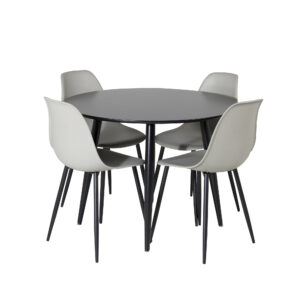 Plaza, Polar – Ensemble repas rond – Noir