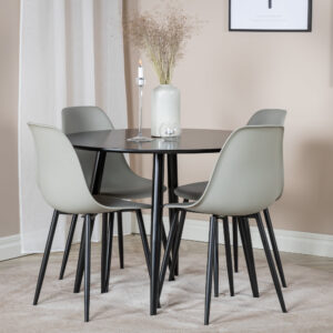 Plaza, Polar – Ensemble repas rond – Noir