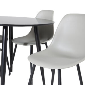 Plaza, Polar – Ensemble repas rond – Noir