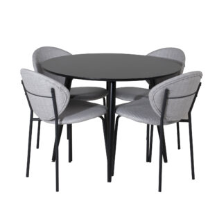Plaza, Vault – Ensemble repas rond – Noir