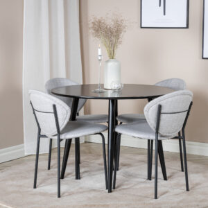 Plaza, Vault – Ensemble repas rond – Noir