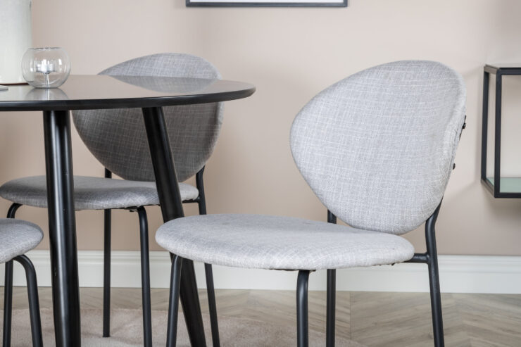 Plaza, Vault – Ensemble repas rond – Noir