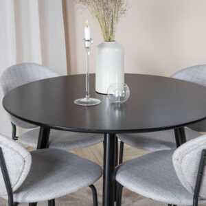 Plaza, Vault – Ensemble repas rond – Noir