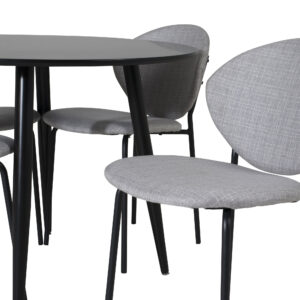 Plaza, Vault – Ensemble repas rond – Noir