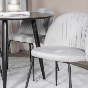 Plaza, Wrinkles – Ensemble repas rond – Noir
