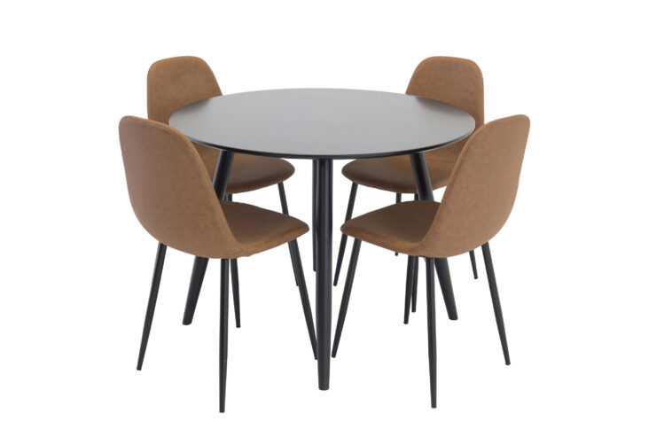 Plaza, Polar – Ensemble repas rond – Noir