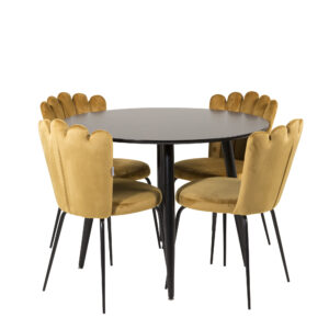 Plaza, Limhamn – Ensemble repas rond – Noir