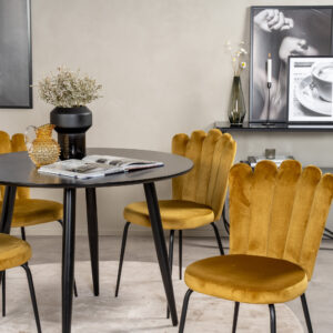Plaza, Limhamn – Ensemble repas rond – Noir