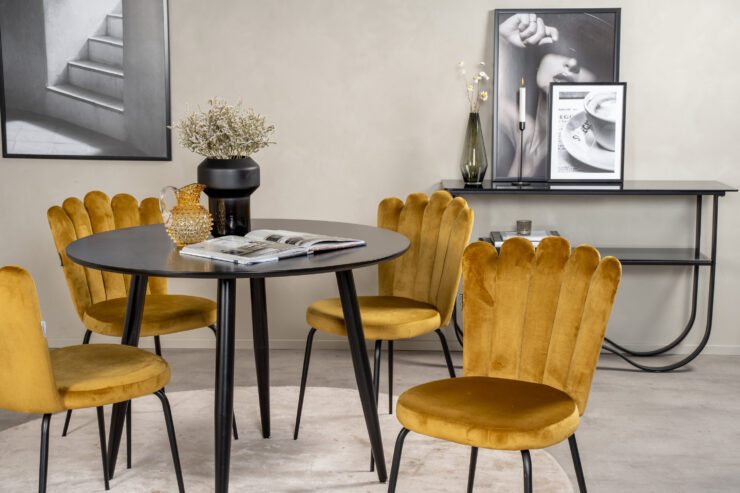 Plaza, Limhamn – Ensemble repas rond – Noir