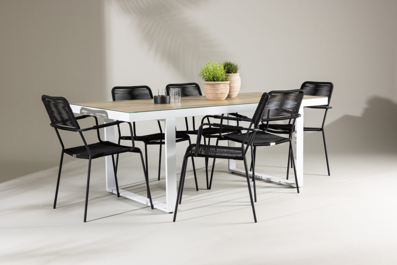 Merlo, Lindos – Ensemble repas – Blanc