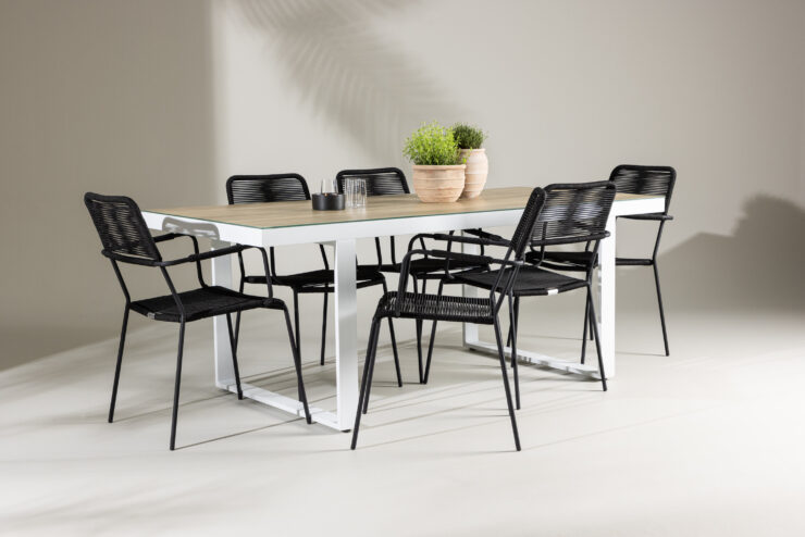 Merlo, Lindos – Ensemble repas – Blanc