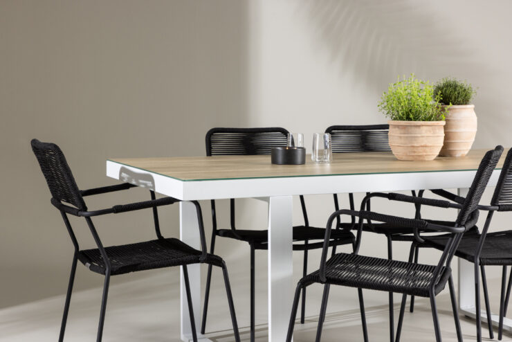 Merlo, Lindos – Ensemble repas – Blanc