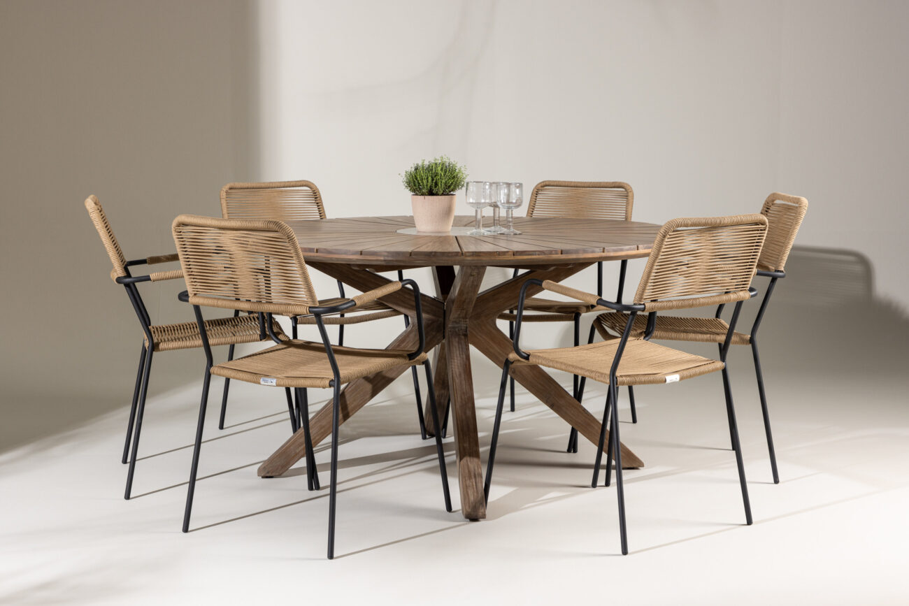 Rosario, Lindos – Ensemble repas – Marron