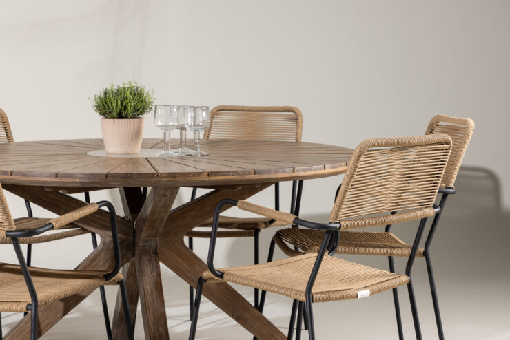 Rosario, Lindos – Ensemble repas – Marron