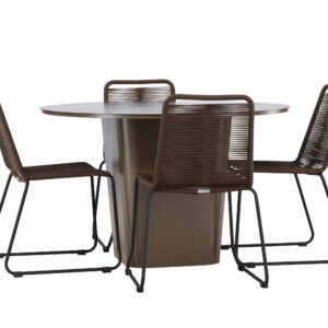 Santa Fe, Lindos – Ensemble repas – Marron