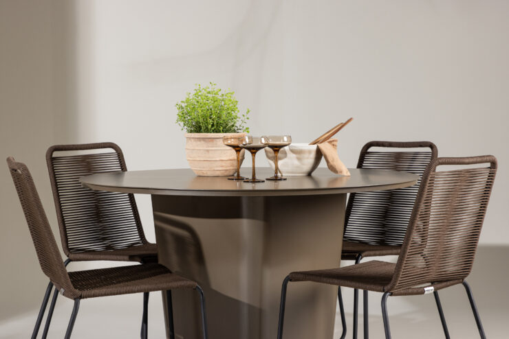 Santa Fe, Lindos – Ensemble repas – Marron