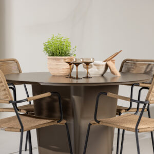 Santa Fe, Lindos – Ensemble repas – Marron