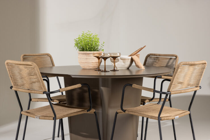 Santa Fe, Lindos – Ensemble repas – Marron
